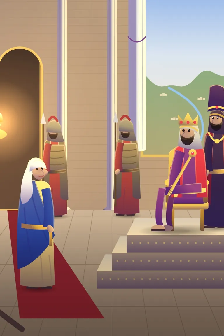 Brave Queen Esther, a painted Bible story