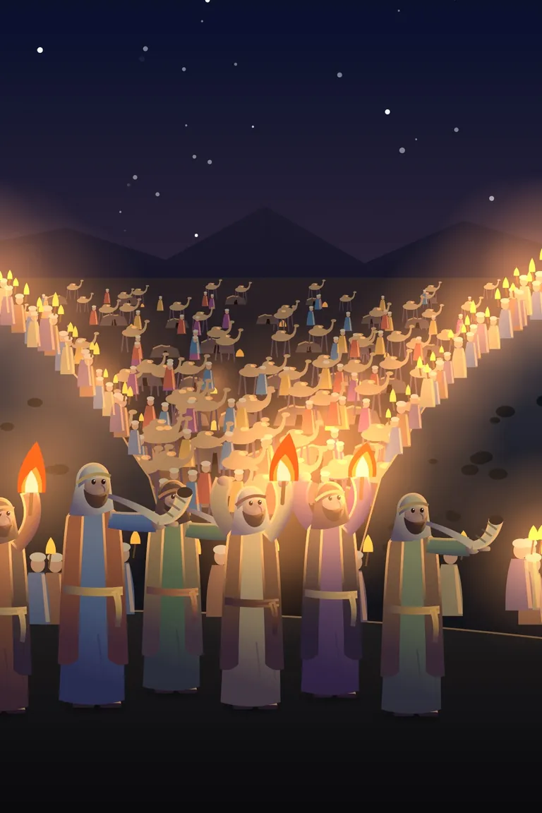 Gideon's Small Army, a painted Bible story